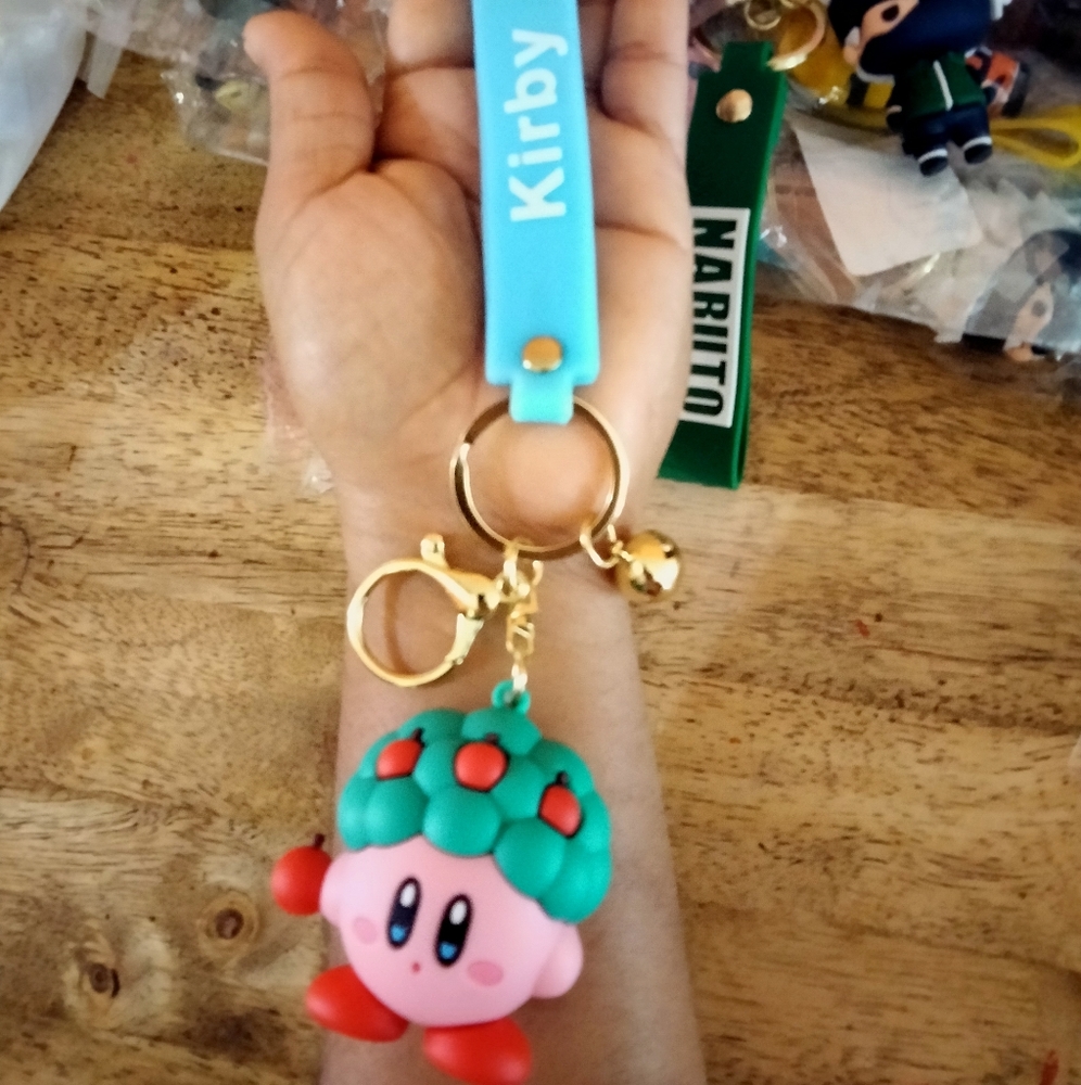 Kirby keychains, ready for birthday gifts